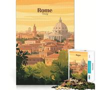 Puzzle de 1000 pièces représentant la Ville de Rome, idéal pour Les Adolescents Jeu de logique Stimulant, Parfait pour des Moments en Famille Bords Nets, Surprise chaleureuse (38x52cm)
