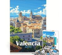 Puzzle de 1000 pièces représentant la Ville de Valence décoration Murale défi à relever renforce Les Liens Amoureux 38x26cm
