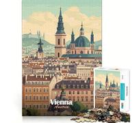 Puzzle de 1000 pièces représentant la Ville de Vienne,idéal pour Les Adolescents Un Jeu de mémoire Amusant et Facile à Assembler,Parfait pour Une activité de Groupe relaxante en intérieur (38x26cm)