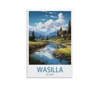 Puzzle de 1000 pièces représentant la Ville de Wasilla, en Alaska : Un Jeu Stimulant et Impossible à réaliser, idéal pour décorer Une Maison ou Une Famille (26 x 38 cm).