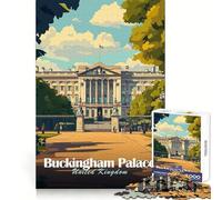 Puzzle de 1000 pièces représentant l'affiche du Palais de Buckingham,idéal pour Les Adolescents Un défi Stimulant et Un Passe-Temps Relaxant Un Cadeau de Noël Original et Bien pensé (50x75cm)