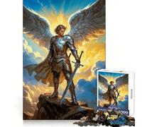 Puzzle de 1000 pièces représentant l'archange Michel, Guerrier angélique, idéal pour Les Adolescents Un Casse-tête Stimulant et agréable, aux Bords Lisses, et Un Cadeau de Noël Parfait (38x26cm)