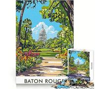Puzzle de 1000 pièces représentant Le Capitole de Baton Rouge, idéal pour Les Adolescents Design épuré, Bords Nets, Parfait pour Un Cadeau d'hiver (38x26cm)