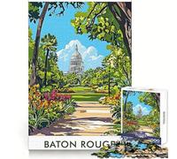 Puzzle de 1000 pièces représentant Le Capitole de Baton Rouge,idéal pour Les Adolescents Stimule la créativité,facilite la réflexion et Offre Un Plaisir immédiat Bords précis Cadeau de Noël (50x75cm)