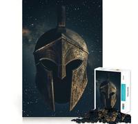 Puzzle de 1000 pièces représentant Le Casque Spartiate de Léonidas, idéal pour Les Adolescents Jeu de réflexion et de Partage, Bords précis, Cadeau Parfait pour Les vœux du Père Noël 38x26cm