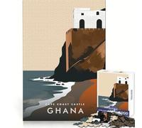 Puzzle de 1000 pièces représentant Le château de Cape Coast au Ghana, idéal pour la Stimulation cérébrale des Adultes, Un Loisir de qualité supérieure et Un Beau Cadeau (50x75cm)