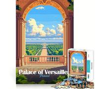 Puzzle de 1000 pièces représentant Le château de Versailles, idéal pour Les Adolescents Jeu de logique et de détente Découpe précise et Douce Cadeau précieux (50x75cm)