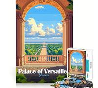 Puzzle de 1000 pièces représentant Le château de Versailles, idéal pour Les Adolescents Jeu de logique et de détente Découpe précise et Douce Cadeau précieux (38x26cm)