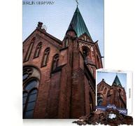 Puzzle de 1000 pièces représentant Le clocher d'une église de Berlin,idéal pour Les Adolescents Stimule la logique,apaise l'esprit et Offre Un Assemblage sécurisé et Amusant Un Cadeau Parfait 50x75cm