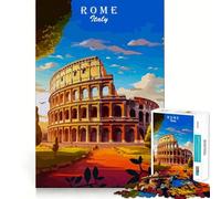 Puzzle de 1000 pièces représentant Le Colisée de Rome, Italie, Un Jeu de réflexion pour Adultes, Amusant et apaisant, avec découpe précise, idéal comme Cadeau de Noël (38x26cm)
