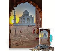 Puzzle de 1000 pièces représentant Le Coucher de Soleil sur Le Taj Mahal, idéal pour Les Adolescents Un Jeu Amusant et Simple pour stimuler Le Cerveau Un Cadeau précieux 50x75cm