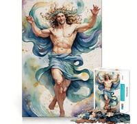 Puzzle de 1000 pièces représentant Le Dieu de l'eau,idéal pour Les Adolescents Un Jeu de mémoire Amusant et Relaxant à Partager en Groupe à l'intérieur (50x75cm)