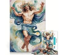 Puzzle de 1000 pièces représentant Le Dieu de l'eau Jeu Amusant et Facile à Assembler Pièces nettes et sans bavures Format Voyage 38x26cm
