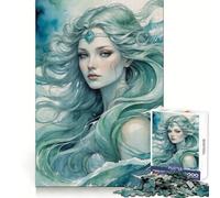 Puzzle de 1000 pièces représentant Le Dieu Nordique Njörd sous Les Traits d'une Femme, idéal pour Adultes Un Jeu d'éveil cérébral Relaxant et Amusant, Parfait comme Cadeau de Noël (38x26cm)