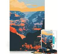 Puzzle de 1000 pièces représentant Le Grand Canyon Un Jeu d'art aux découpes impeccables,Amusant et résolvant,Gratuit et idéal comme Cadeau de Noël (38x26cm)
