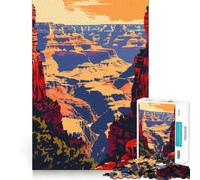 Puzzle de 1000 pièces représentant Le Grand Canyon,Un Jeu d'art sans Couture,Une activité intellectuelle stimulante et paisible,Un Cadeau d'anniversaire Amusant et Original (38x52cm)
