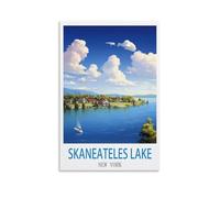 Puzzle de 1000 pièces représentant Le lac Skaneateles, dans l'État de New York. Puzzle en Papier, idéal pour Les Adultes, Les Enfants et Les familles. Jeu Anti-Stress. Dimensions : 70 x 50 cm.