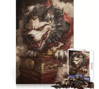 Puzzle de 1000 pièces représentant Le Loup Gardien Mythique, idéal pour Les Adolescents Un Jouet apaisant et Amusant, aux Lignes épurées et à Collectionner (38x26cm)