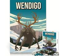 Puzzle de 1000 pièces représentant Le Monstre cryptide Wendigo, idéal pour Les Voyages et Les activités artistiques Un Cadeau Parfait pour Le développement cérébral, Le Calme et la détente (38x52cm)