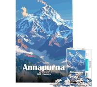 Puzzle de 1000 pièces représentant Le Mont Annapurna activités Amusantes à la Maison décoration Murale Jeu Pratique pour Les Enfants de 14 Ans et Plus 50 x 75cm