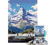 Puzzle de 1000 pièces représentant Le Mont Cervin Un Puzzle Anti-Stress Amusant et Original pour Adultes idéal comme Cadeau de Noël ou d'anniversaire (50x75cm)