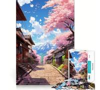 Puzzle de 1000 pièces représentant Le Mont Fuji Pastel, idéal pour Adultes et Stimulant la réflexion Un Cadeau Charmant et Relaxant (50x75cm)