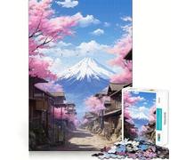 Puzzle de 1000 pièces représentant Le Mont Fuji Pastel, idéal pour Les Adolescents Jeu de logique Fine, Doux et Relaxant, Bords Nets, Cadeau de qualité supérieure (50x75cm)