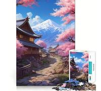 Puzzle de 1000 pièces représentant Le Mont Fuji Pastel, idéal pour Les Adolescents Jeu de logique Solide, Amusant à Partager, Bords Nets, Joli Cadeau (50x75cm)