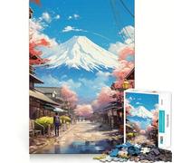 Puzzle de 1000 pièces représentant Le Mont Fuji Pastel, pour Adultes, Logic Boost Toy Group Joy Premium Edge, Surprise d'anniversaire (50x75cm)