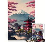 Puzzle de 1000 pièces représentant Le Mont Fuji Serein, idéal pour Les Adultes Jeu de réflexion et de détente Design Original et Assemblage Collection d'œuvres d'art (50x75cm)