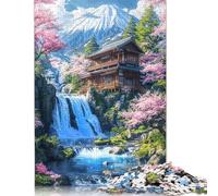 Puzzle de 1000 pièces représentant Le Mont Fuji, Un Havre de Paix, pour Adultes. Puzzle de 1000 pièces, défi Difficile, 38 x 26 cm.