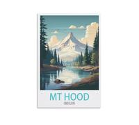 Puzzle de 1000 pièces représentant Le Mont Hood, Oregon. Jeu en Papier de 1000 pièces, idéal pour Les Adultes et Les Enfants. Jouet éducatif et détendu pour Toute la Famille. 38 x 52 cm.