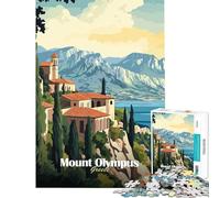 Puzzle de 1000 pièces représentant Le Mont Olympe en Grèce Affiche Amusante pour Jouer à la Maison décoration Murale Jeu Pratique pour Les Enfants de 14 Ans et Plus 38x26cm