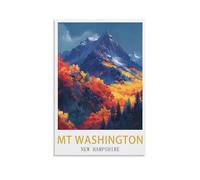 Puzzle de 1000 pièces représentant Le Mont Washington du New Hampshire : Un Jeu Stimulant et Impossible à réaliser, idéal pour décorer Une Maison ou Une Famille (26 x 38 cm).