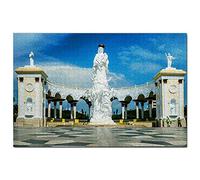 Puzzle de 1000 pièces représentant Le Monument à la Vierge de Maracaibo, Venezuela. Illustration et Souvenir de Voyage. 70 x 50 cm.