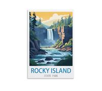 Puzzle de 1000 pièces représentant Le Parc d'État de Rocky Island. Puzzle en Papier, Illustration, Jouet éducatif et intellectuel, Cadeau (52 x 38 cm).