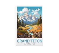 Puzzle de 1000 pièces représentant Le Parc National de Grand Teton, en Bois, pour Adultes et Enfants. Jeu éducatif et Relaxant pour Toute la Famille (38 x 52 cm).