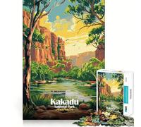 Puzzle de 1000 pièces représentant Le Parc National de Kakadu en Australie Un Jeu Facile à Assembler,idéal pour se détendre et Passer Un Bon Moment,Parfait comme Cadeau de Noël (50x75cm)