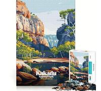Puzzle de 1000 pièces représentant le parc national de Kakadu en Australie,un paysage découpé avec précision,une œuvre d'art stimulante et amusante pour les loisirs et les fêtes de fin d'année 38x52cm