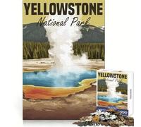 Puzzle de 1000 pièces représentant Le Parc National de Yellowstone, idéal pour Adultes, Stimulant la mémoire et offrant Une expérience apaisante Cadeau de Saison aux Finitions impeccables (38x52cm)