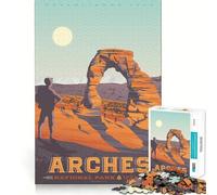 Puzzle de 1000 pièces représentant Le Parc National des Arches,découpe précise,Casse-tête Artistique,Cadeau Amusant pour Les Loisirs,décoration Murale de Noël (38x26cm)
