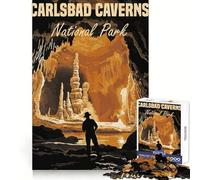 Puzzle de 1000 pièces représentant Le Parc National des grottes de Carlsbad, idéal pour Les Adolescents Activité relaxante et Confortable Cadeau Unique (38x26cm)