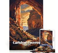Puzzle de 1000 pièces représentant Le Parc National des grottes de Carlsbad, idéal pour Les Adolescents Activité relaxante et Confortable Cadeau Unique (38x26cm)