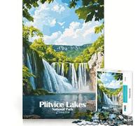 Puzzle de 1000 pièces représentant Le Parc National des Lacs de Plitvice idéal pour Les Adolescents Un Jeu d'entraînement cérébral Un Moment de détente et d'expression Artistique Un Cadeau de Saison