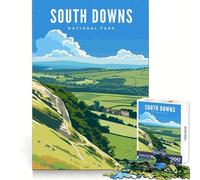 Puzzle de 1000 pièces représentant Le Parc National des South Downs, idéal pour Adultes entraînement à la Concentration, détente et création d'un Puzzle Solide Cadeau Parfait (38x26cm)