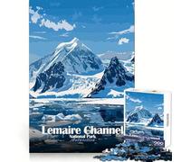 Puzzle de 1000 pièces représentant Le Parc National du détroit de Lemaire en Antarctique,idéal pour Adultes Développe la logique,Offre Une évasion reposante et Un Assemblage précis Cadeau spécial