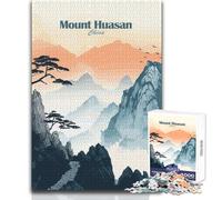 Puzzle de 1000 pièces représentant Le Paysage du Mont Huasan en Chine - Jeu Amusant pour Le développement cognitif - Cadeau Original et attentionné - Dimensions 50x75cm