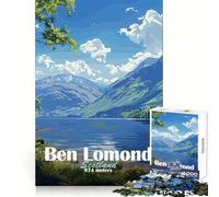 Puzzle de 1000 pièces représentant Le Paysage montagneux du Ben Lomond, idéal pour Adultes Stimule la logique, favorise Un Moment de détente et de sérénité Un Cadeau saisonnier Parfait (38x52cm)