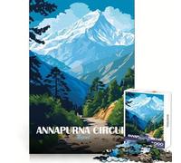 Puzzle de 1000 pièces représentant Le Paysage montagneux du Circuit de l'Annapurna au Népal, idéal pour Adultes Exercice Mental, détente et création d'un Cadeau de Noël Chaleureux (38x52cm)