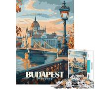 Puzzle de 1000 pièces représentant Le Paysage Urbain de Budapest Un Jeu Amusant et Humoristique à réaliser pour Les Adolescents de 14 Ans et Plus (50x75cm)